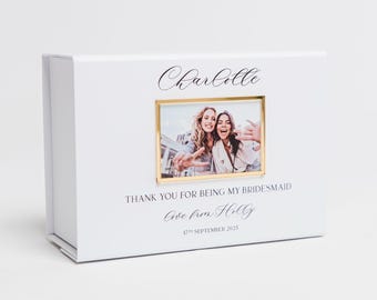 Personalized Photo Gift Box: Bridesmaid, Birthday, Thank You