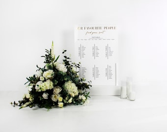 Personalised Acrylic Seating Plan, Acrylic Sign with 3D Detailing.