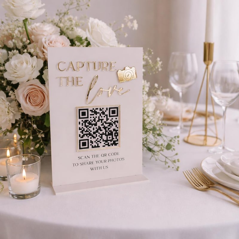 Wedding Photo Qr Code Example Tent Qr Codes Wedding - Etsy UK