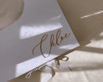 Personalisierte Acryl Geschenkbox: Benutzerdefinierte Formulierung, Brautjungfer Vorschlag, Hochzeitsgeschenk