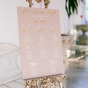 Personalised Acrylic Seating Plan, Acrylic Sign with 3D Detailing.