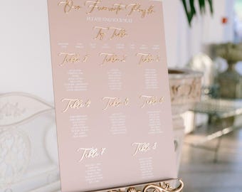 Personalised Acrylic Seating Plan, Acrylic Sign with 3D Detailing.