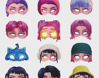 12PCS/Set Demon Hunters Party Decoration Paper Glasses