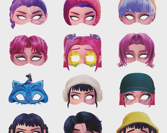 12PCS/Set Demon Hunters Party Decoration Paper Glasses