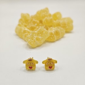 Yellow Dog Character Earrings