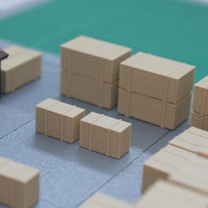 N-Scale Plywood Stacks - Lumber Yard and Crates - Printing Cubed