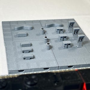 N-Scale City Accents - 15 pcs - Benches, Garbage, and Phones - Printing Cubed