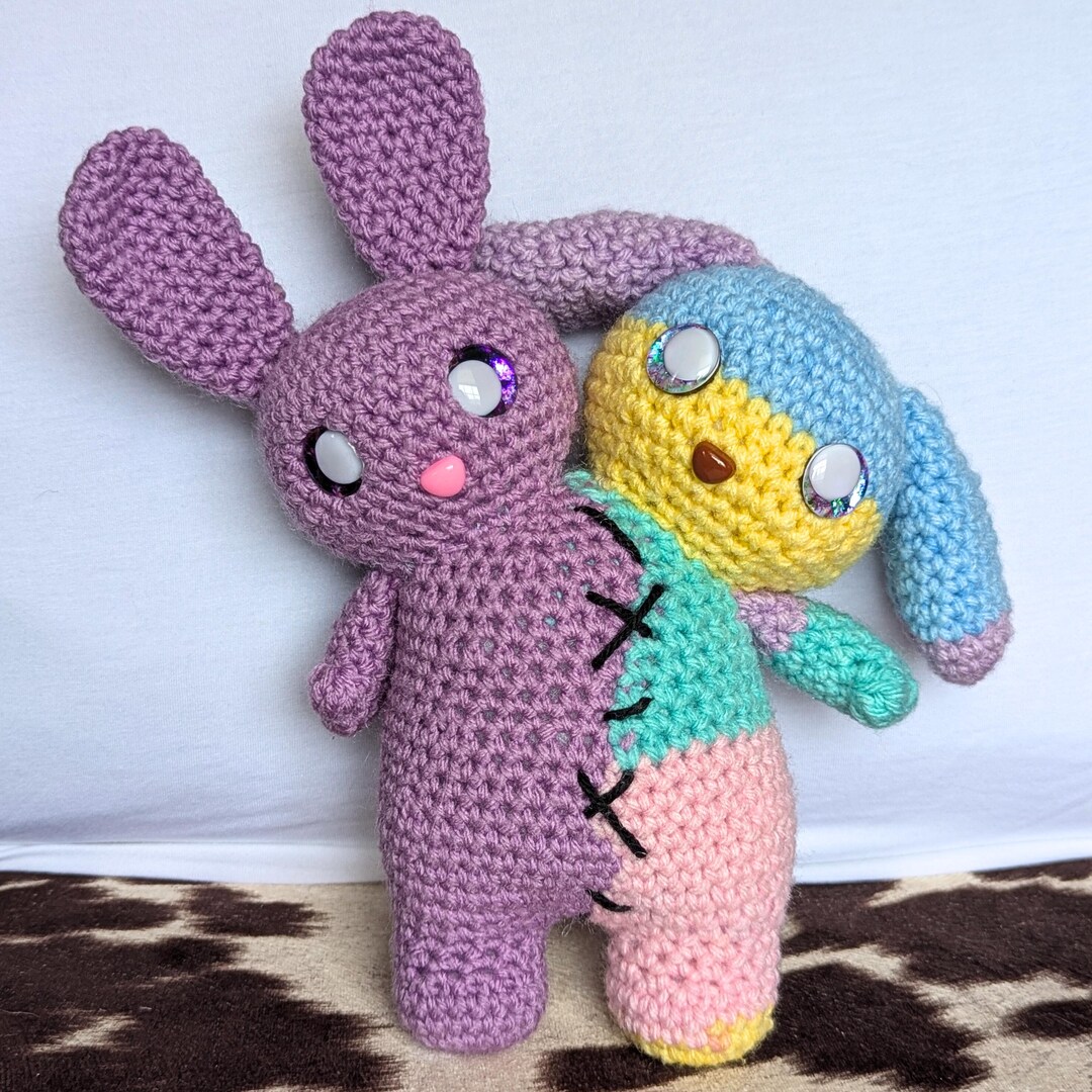 Crochet Two Headed Rabbit Voodoo Plushie - Etsy