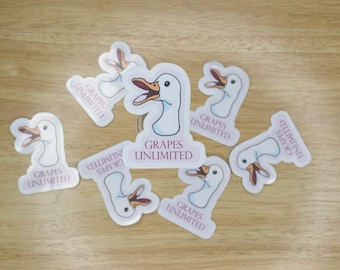 Sticker liedje liedje grappige eend voor kinderen | Heb je druiven?