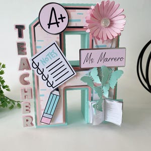 Custom 3D Letter for Teacher. Custom 3D Letter