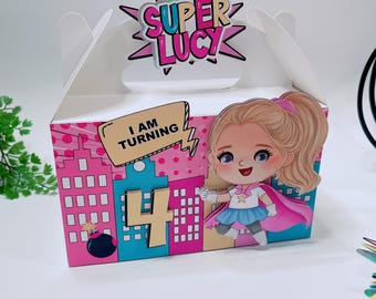 Supergirl Lunch Box/Supergirl Gable Box/Supergirl Party Favors