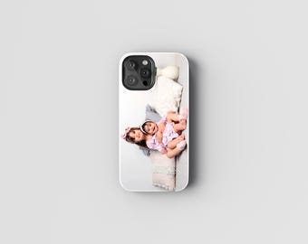 Coque photo personnalisée pour iPhone - Couverture personnalisée avec votre photo - Cadeau pour la famille, les couples et les amis