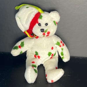 1998 Ty Jingle Beanie Baby Holiday Teddy Bear Ornament