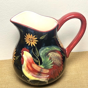 Certified International Susan Winget "Sunrise" Rooster Pitcher
