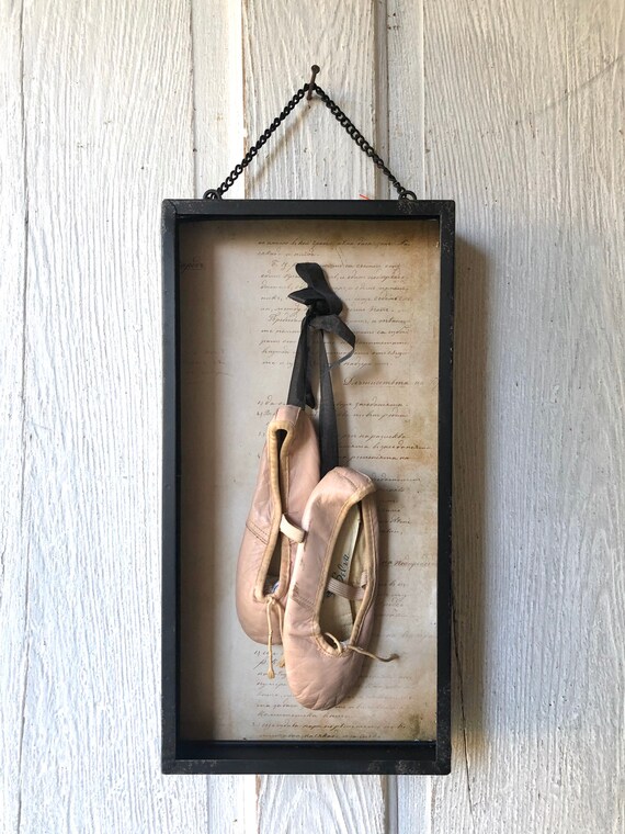 Vintage Child’s Ballet Slippers in Shawdow Box