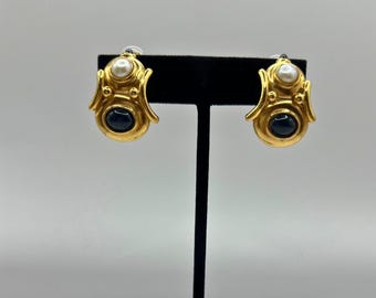 80s Vintage Jewelry | 80s Abstract Vintage Earrings | Vintage Clip On Earrings | Vintage 80s Earrings