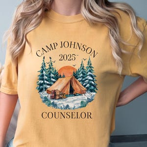 Custom Camp Counselor Shirt| Personalized Camping Natural Shirt| Summer Camp Shirt| Family Camp Shirts| Camping Lover Shirt| Counselor Gifts