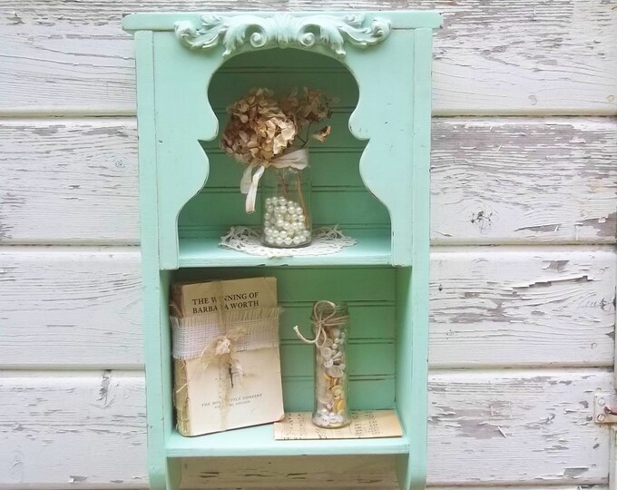 Cottage Chic Mint Green Book Case...shelf Etsy