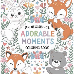 Serene Scribbles Adorable Moments Coloring Book