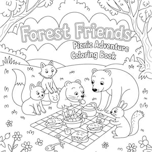 Forest Friends Picnic Adventure Coloring Book