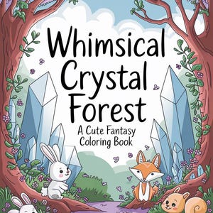 Whimsical Crystal Forest A Cute Fantasy Coloring Book