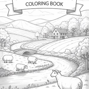 A Peaceful Countryside Coloring Book