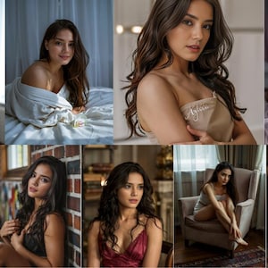 Elegant Portrait Collection of a Young Woman Olivia Johnson