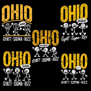 Ohio Skibidi Gyatt Rizz Shirt Design