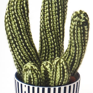 Knitted Peanut Cactus Knitting Pattern. Easy to knit