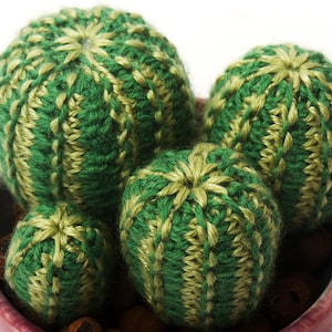 Barrel Cacti Knitting Pattern. Easy to knit.
