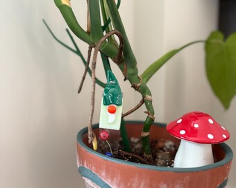 Glass Garden Gnome Stakes