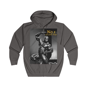 N0.1 Zip Hoodie, Sportliches Sweatshirt für das Fitnessstudio, Bodybildung Geschenk, No.1 JAR Cartier Design, Sportkleidung, Casual Style