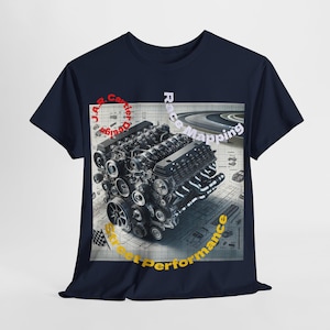 Race Mapping Street Performance uniseks zwaar katoenen T-shirt, voor iedereen die van auto's houdt, mannen of vrouwen, unieke headturner!