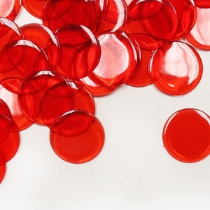 Scratch Off Scratcher Chips Red Translucent Game Lotto Lottery Event Party Business Promotion Scratch Chips Penny Size- Qty:25