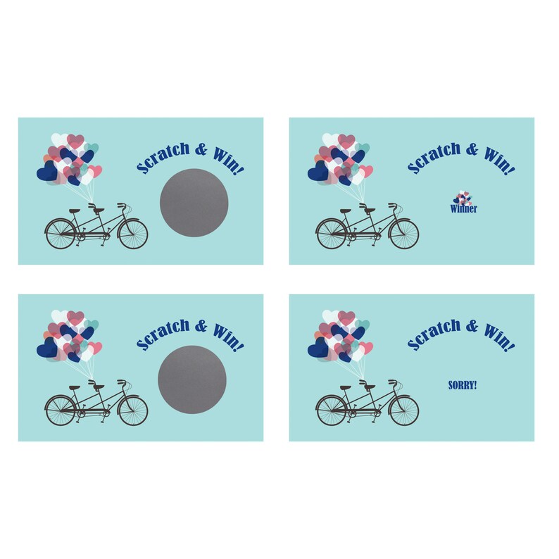 Scratch Off Game Mint Vintage Bicycle Inspired Scratch Off ...