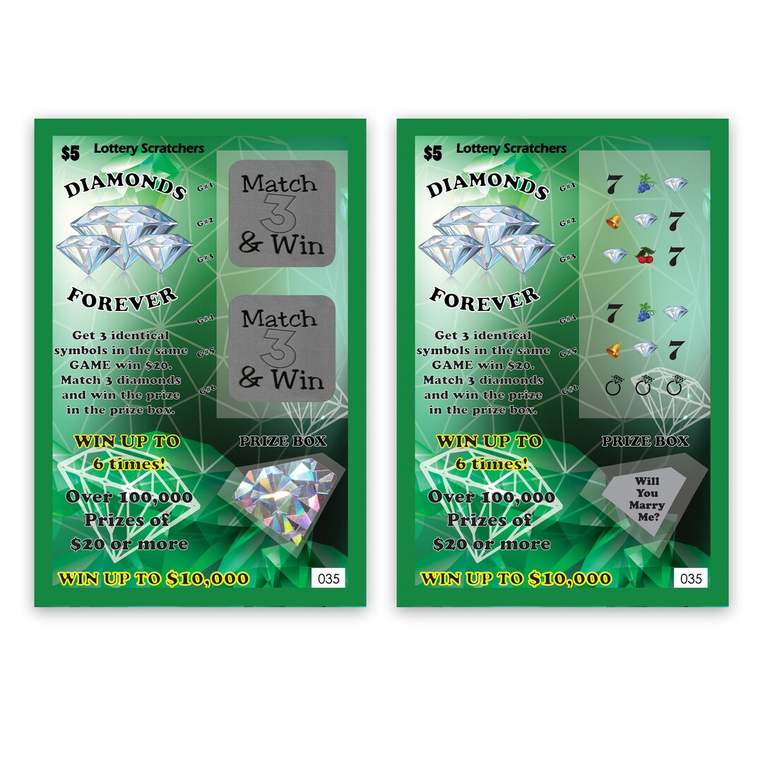 Will You Marry Me Scratch off Card: Green Diamond Proposal (4x6) - Etsy