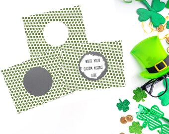 St. Patrick's Day DIY Scratch Off Cards: Four Leaf Clover Kit