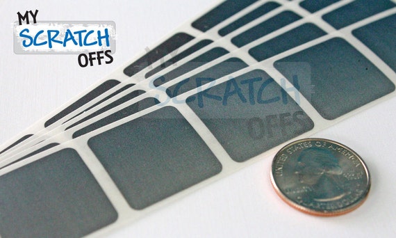 1/" silver scratch off labels