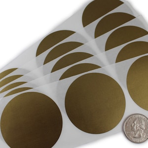 Gold 2&quot; Round Scratch Off Stickers: DIY Crafts & Promotions