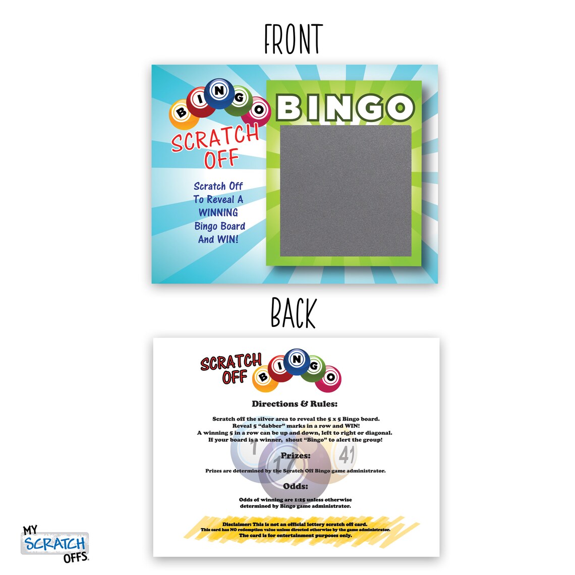 Scratch Off Bingo Game Cards for Party Favors Promotional & Etsy