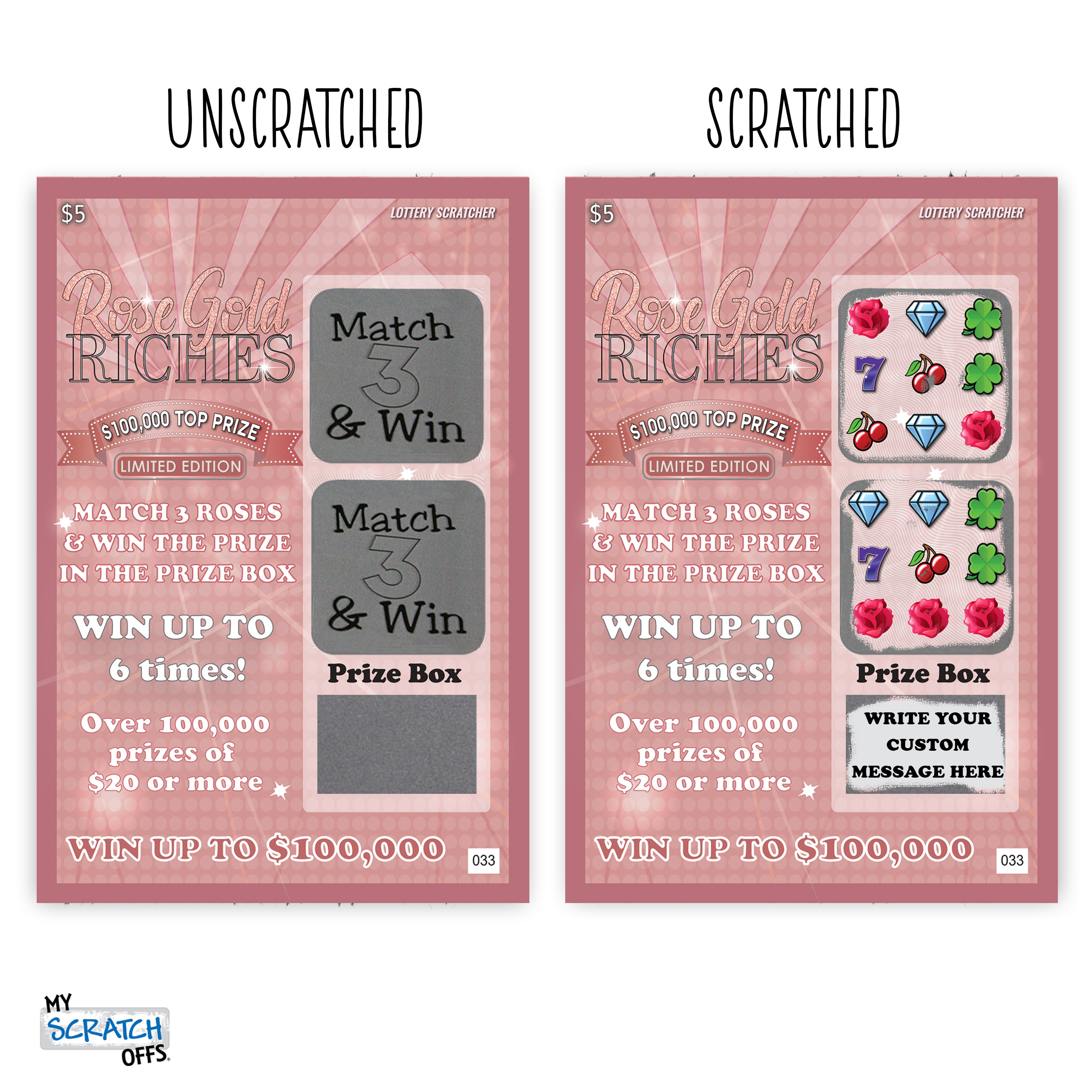 limited edition lottery scratch card Remaining Special Cashword Prizes Or announce to family and friends the gender of your baby Limited edition green scratch cards