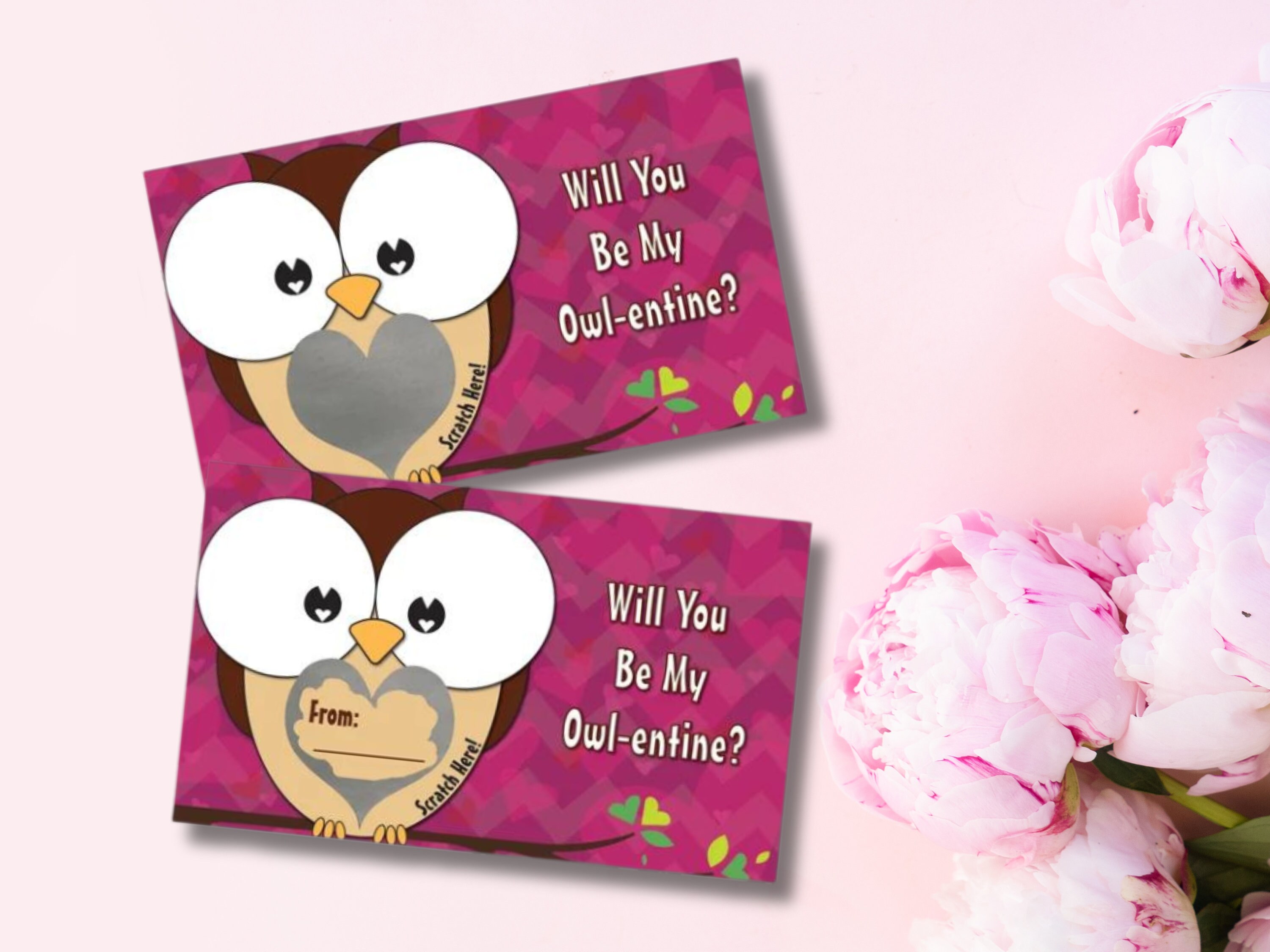 Carte à gratter de St-Valentin à imprimer (GRATUIT) - Wooloo