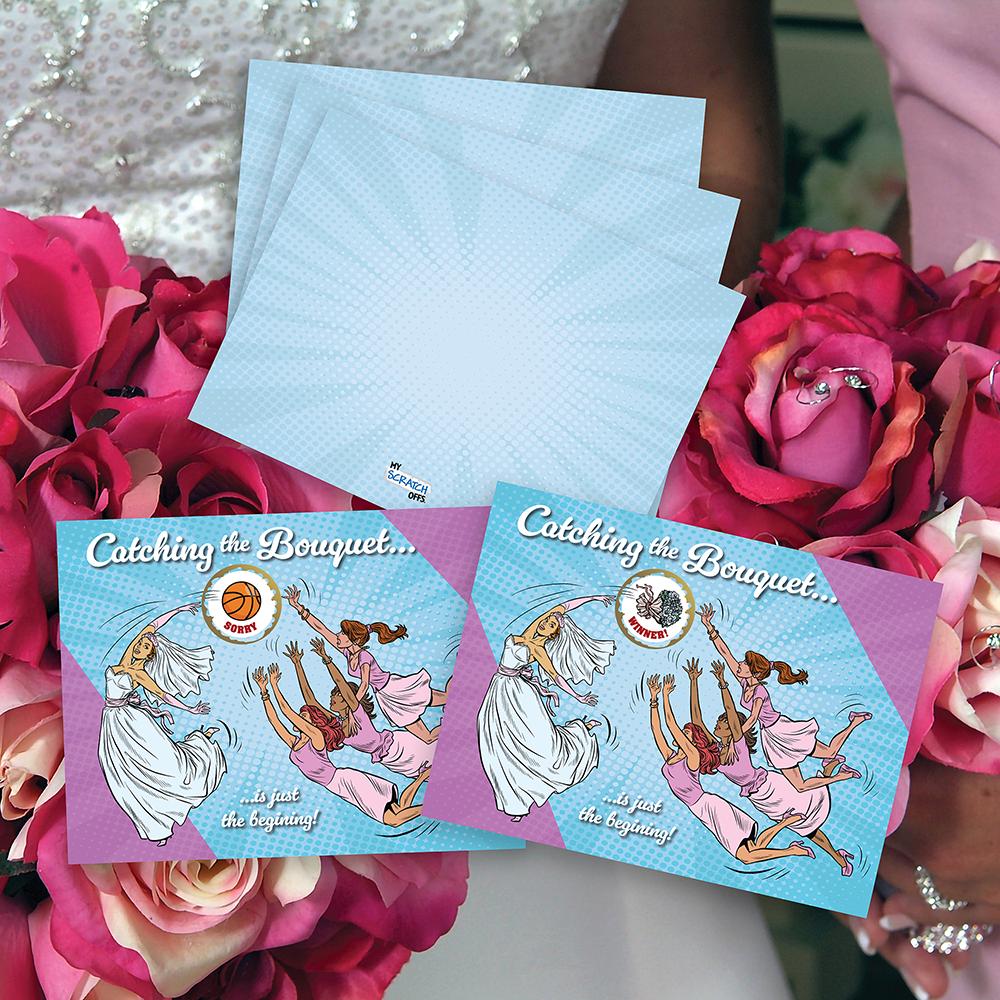 Bridal Bouquet Toss Scratch Off Game - 26 Cards For Bridal Shower & Bachelorette Party