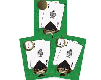 Casino Night Vegas Theme Party Scratch Off Game Card Favors 26 Pack (Blackjack) Decorations Bachelor Bachelorette