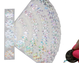 Silver Hologram 1″ Round Scratch Off Stickers Labels DIY Games Crafts Invitations Gender Reveals Pregnancy Announcements Business Promotions
