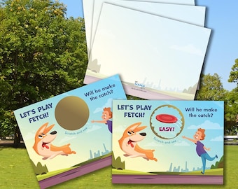 Doggo Fetch in the Park Scratch Off Game Cards 26 pack - 2 winning 24 sorry
