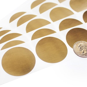 Gold Round Scratch Off Stickers: 1.5&quot; DIY Labels