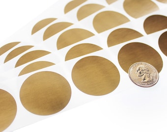 Gold 1.5&quot; Round Scratch Off Sticker Label DIY Craft Invitation Gender Reveal Pregnancy Announcement Business Promotions Packaging