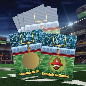 Football Field Goal Scratch Off Game Cards 26 pack - 2 winning 24 sorry