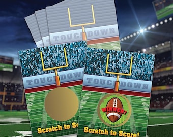 Football Field Goal Scratch Off Game Cards 26 pack - 2 winning 24 sorry